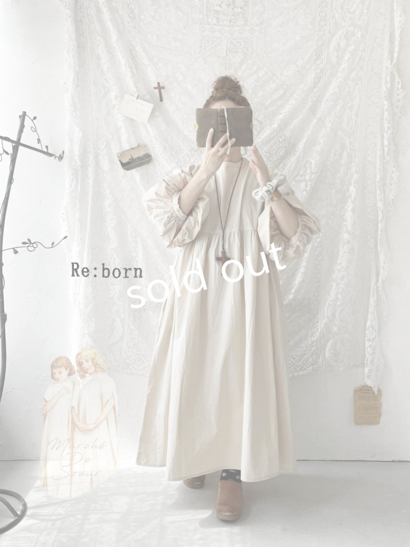 画像2: Re:born／2wayパフスリーブワンピース・ブラック (2)