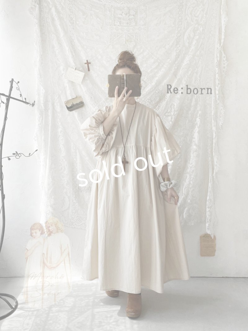 画像9: Re:born／2wayパフスリーブワンピース・ブラック (9)