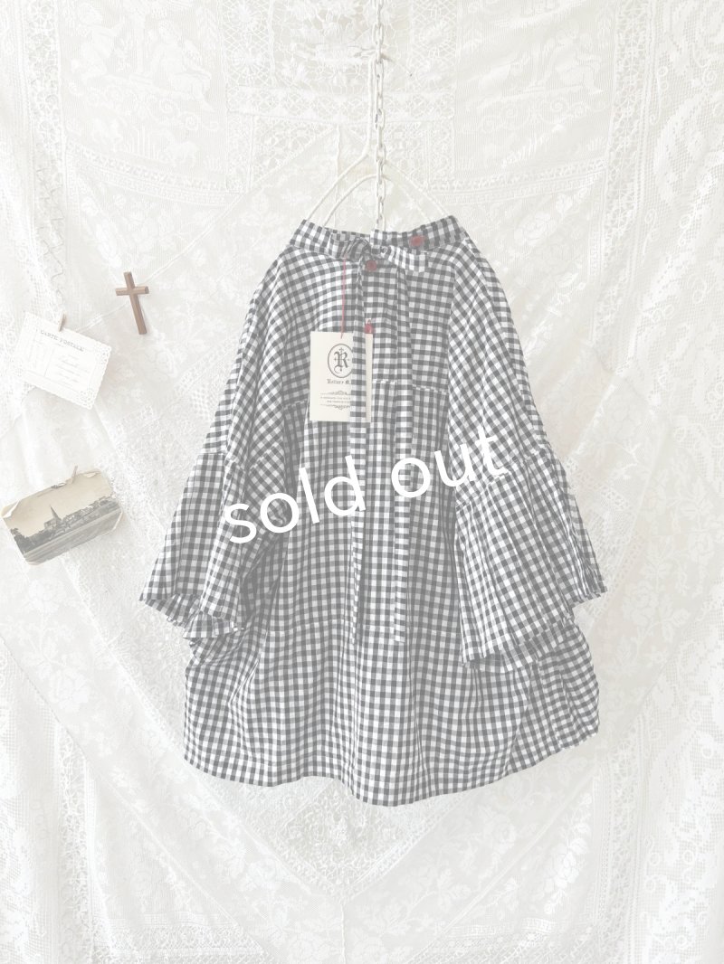 画像9: Reliure／Pleated blouse・gingham (9)
