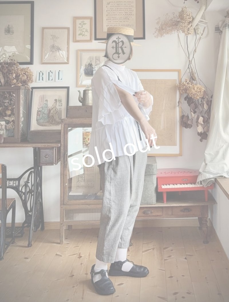 画像3: Reliure／Pleated blouse・white (3)
