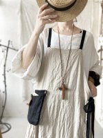 画像4: MARCHE' DE SOEUR／種蒔のエプロン・生成り (4)