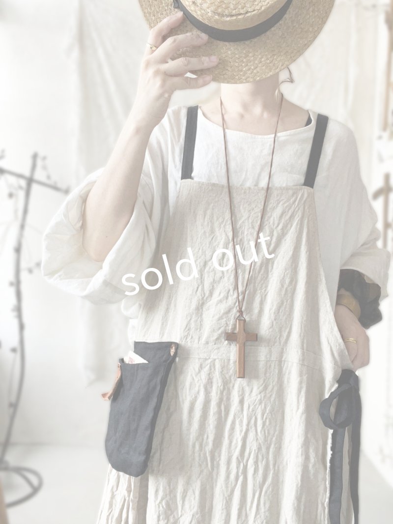 画像4: MARCHE' DE SOEUR／種蒔のエプロン・生成り (4)