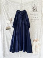 画像1: MARCHE' DE SOEUR／フローフリルワンピース・ダークネイビー (1)