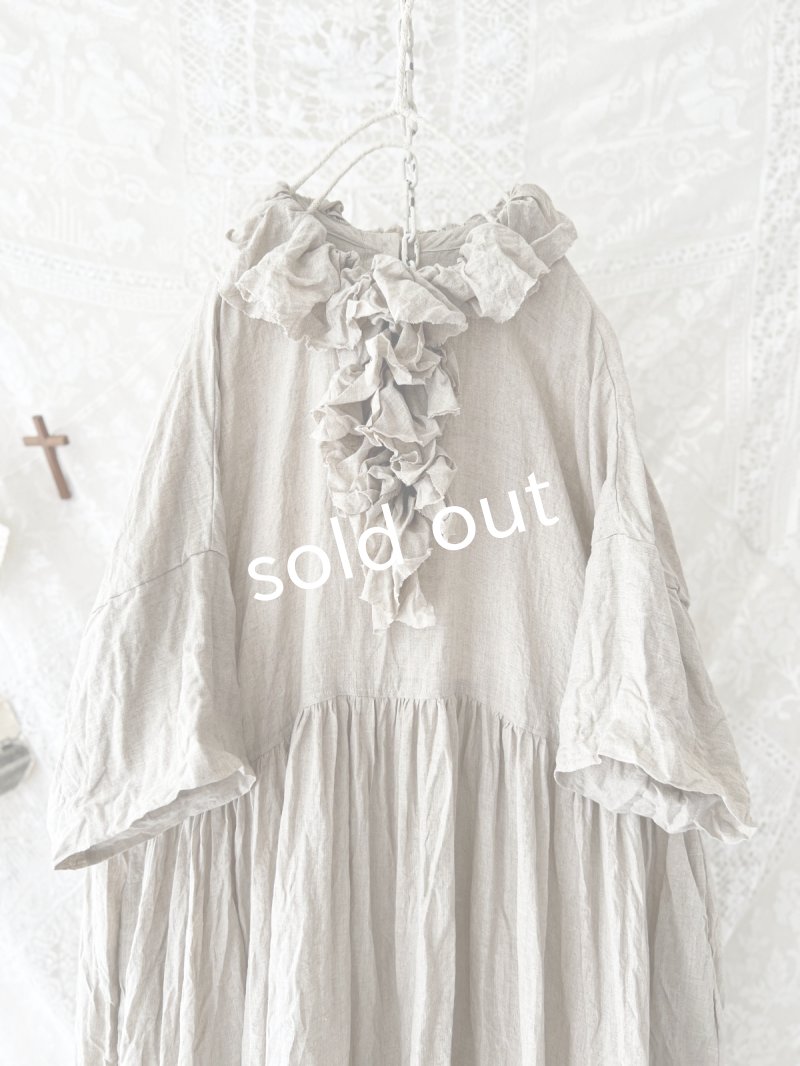 画像3: MARCHE' DE SOEUR／フローフリルワンピース・生成り (3)