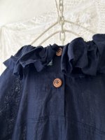 画像10: MARCHE' DE SOEUR／フローフリルワンピース・ダークネイビー (10)