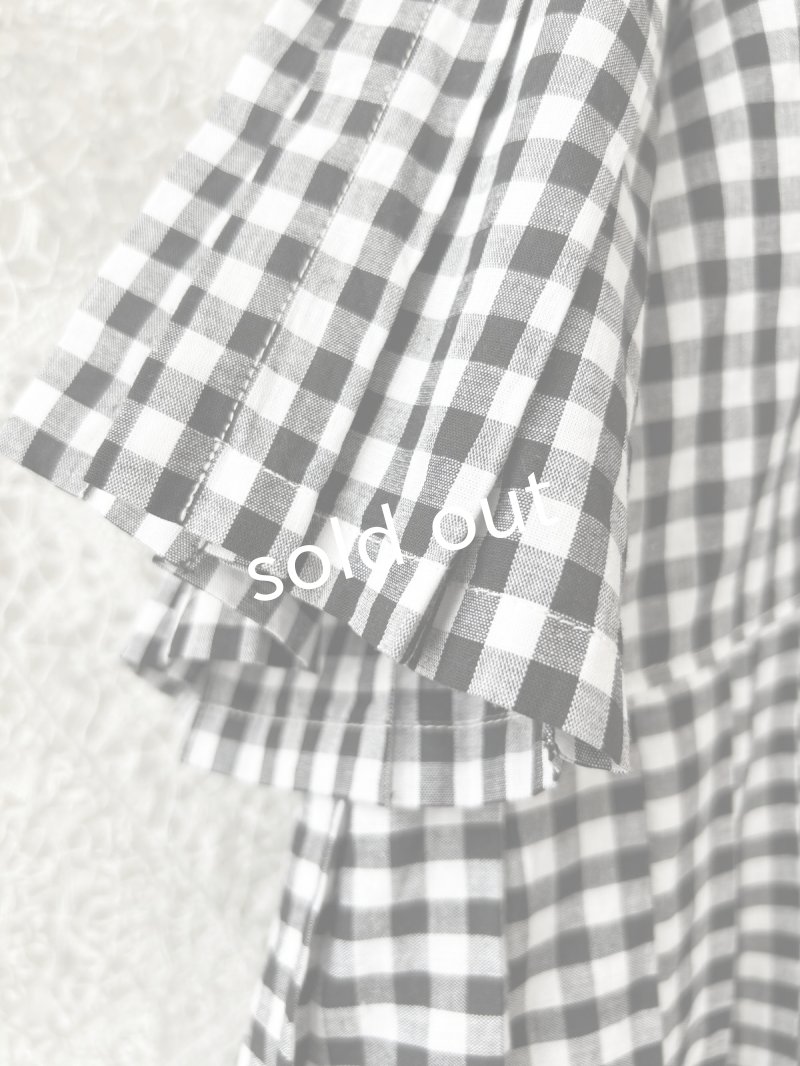 画像8: Reliure／Pleated blouse・gingham (8)