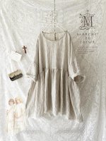 画像2: MARCHE' DE SOEUR／ギャザープルオーバー・ワッフルベージュ (2)