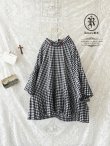 画像2: Reliure／Pleated blouse・gingham (2)