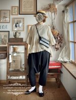 画像1: Reliure／Pleated blouse・kinari (1)