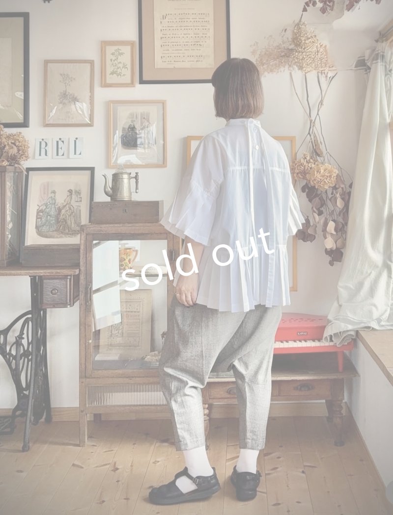 画像4: Reliure／Pleated blouse・white (4)