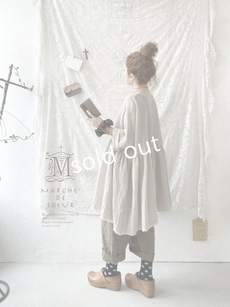 画像9: MARCHE' DE SOEUR／ギャザープルオーバー・ワッフルブラック (9)