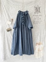 画像1: MARCHE' DE SOEUR／フローフリルワンピース・ダンガリー (1)