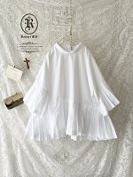 画像2: Reliure／Pleated blouse・white (2)