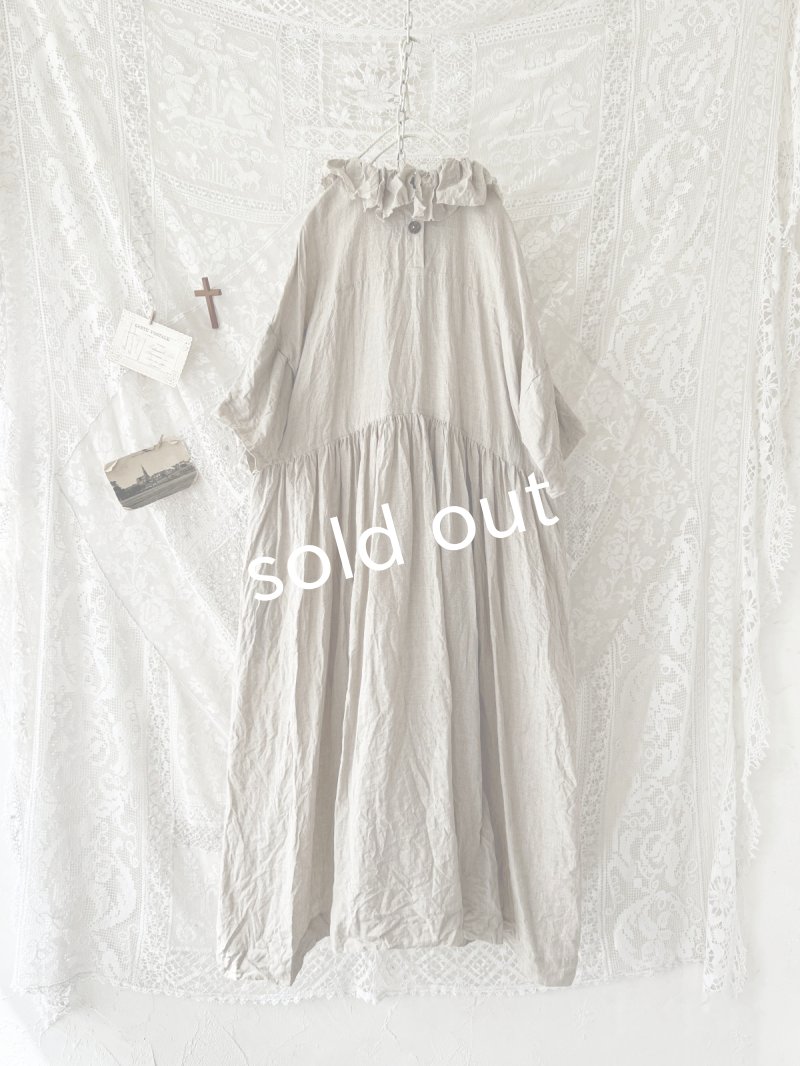 画像9: MARCHE' DE SOEUR／フローフリルワンピース・生成り (9)