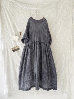 画像10: MARCHE' DE SOEUR／ギャザーワンピース・ワッフルネイビー (10)