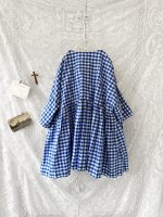 画像8: MARCHE' DE SOEUR／ギャザープルオーバー・ブルーギンガム (8)