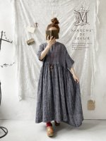 画像1: MARCHE' DE SOEUR／ギャザーワンピース・ワッフルネイビー (1)