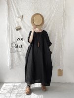 画像2: 08mab/ヨーロピアンリネンワイドワンピース・オフ (2)