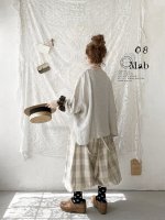画像3: 08mab/リネンワイドブラウス・ギンガム (3)