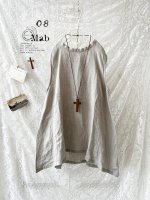 画像1: 08mab/リネンロングベスト・ベージュ (1)