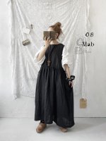画像1: 08mab/ノースリーブドロストワンピース・ブラック (1)