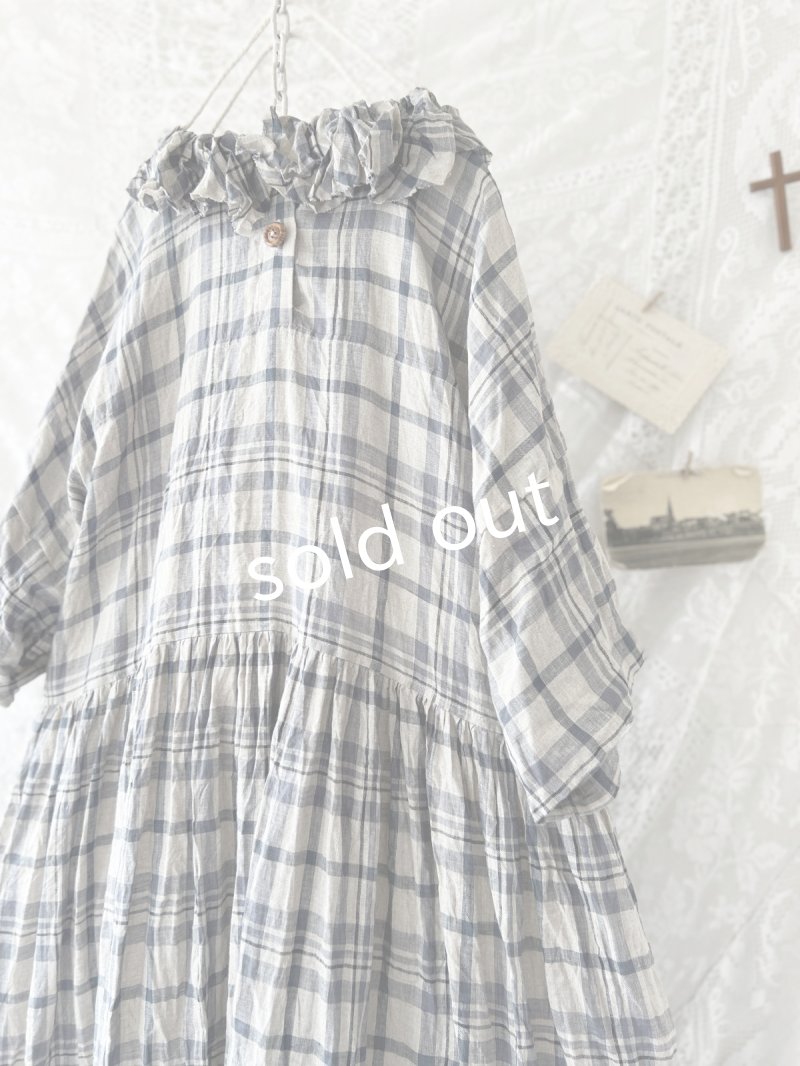 画像10: MARCHE' DE SOEUR／フローフリルワンピース・チェック (10)