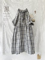 画像1: MARCHE' DE SOEUR／フローフリルワンピース・チェック (1)
