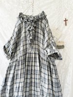 画像3: MARCHE' DE SOEUR／フローフリルワンピース・チェック (3)