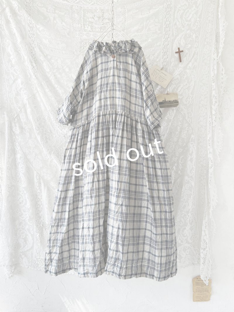 画像9: MARCHE' DE SOEUR／フローフリルワンピース・チェック (9)