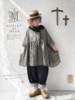 画像1: MARCHE' DE SOEUR／大きなラッフル襟のチュニック・ワッフルブラック×黒 (1)