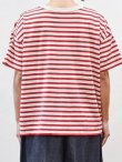 画像6: seasew.／402 ボックスポケットTシャツ・レッドボーダー (6)