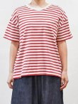 画像5: seasew.／402 ボックスポケットTシャツ・レッドボーダー (5)