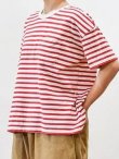 画像7: seasew.／402 ボックスポケットTシャツ・レッドボーダー (7)