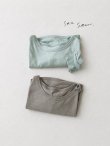 画像1: seasew.／402 ギャザースリーブTシャツ (1)