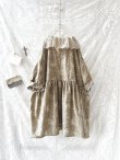 画像9: MARCHE' DE SOEUR／大きなラッフル襟のチュニック・ベージュローズ×生成り (9)