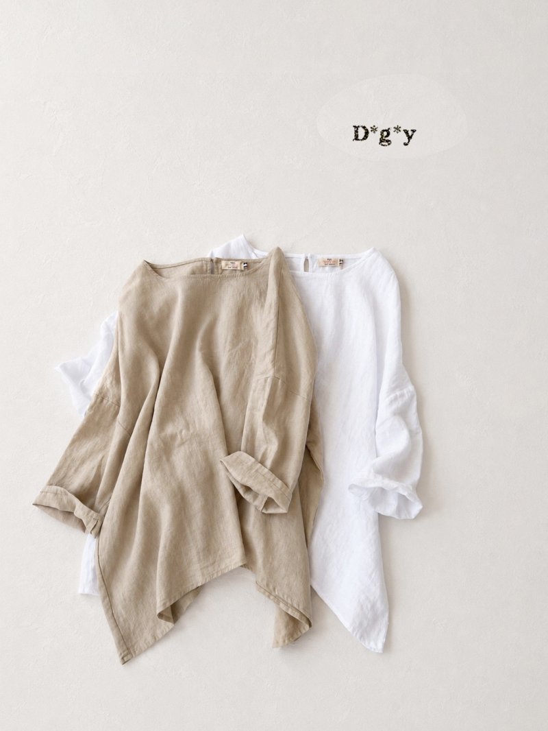 画像1: Dgy／リネンワイドプルオーバー（2color） (1)