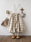 画像2: MARCHE' DE SOEUR／ピエロパンツ・ベージュブロックチェック (2)