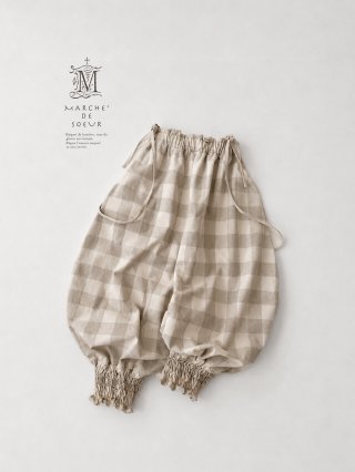 MARCHE' DE SOEUR サロペット パンツ 麻 作家さん ハンドメイド MARCHE DE SOEUR - MARCHE' DE SOEUR