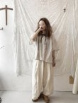 画像7: le ciel a tempsdoux／ボイルリネンブラウス・リボン (7)