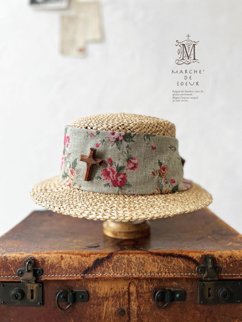 画像1: MARCHE' DE SOEUR／フォレストローズリネンハット (1)
