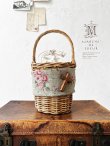 画像1: MARCHE' DE SOEUR／フォレストローズリネン かごバッグ (1)