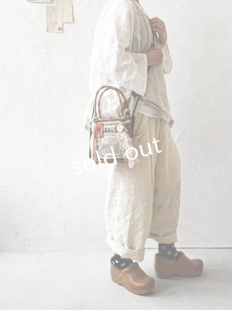 画像3: MARCHE' DE SOEUR／ヴィンテージタグ付 かごポシェット・B (3)
