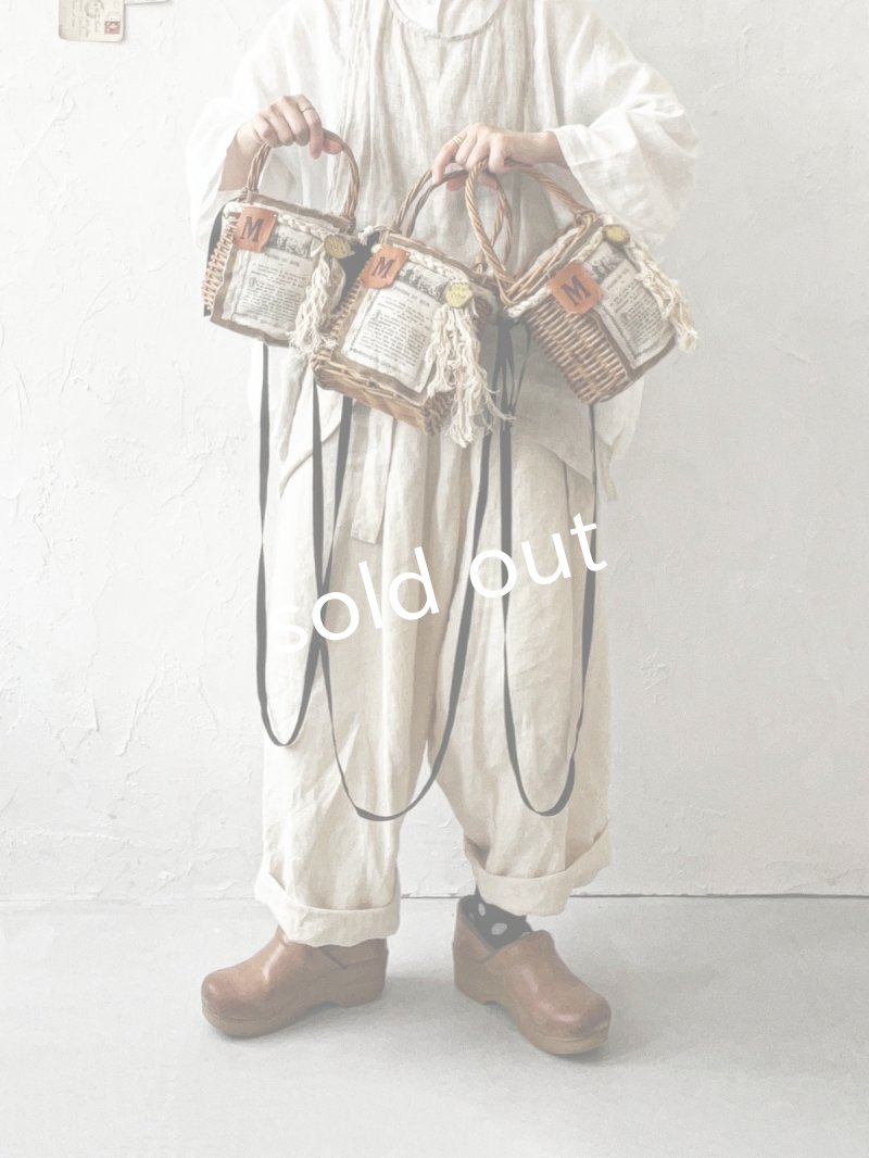 画像11: MARCHE' DE SOEUR／ヴィンテージタグ付 かごポシェット・B (11)