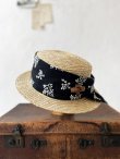 画像3: MARCHE' DE SOEUR／黒ブーケ刺繍のハット (3)