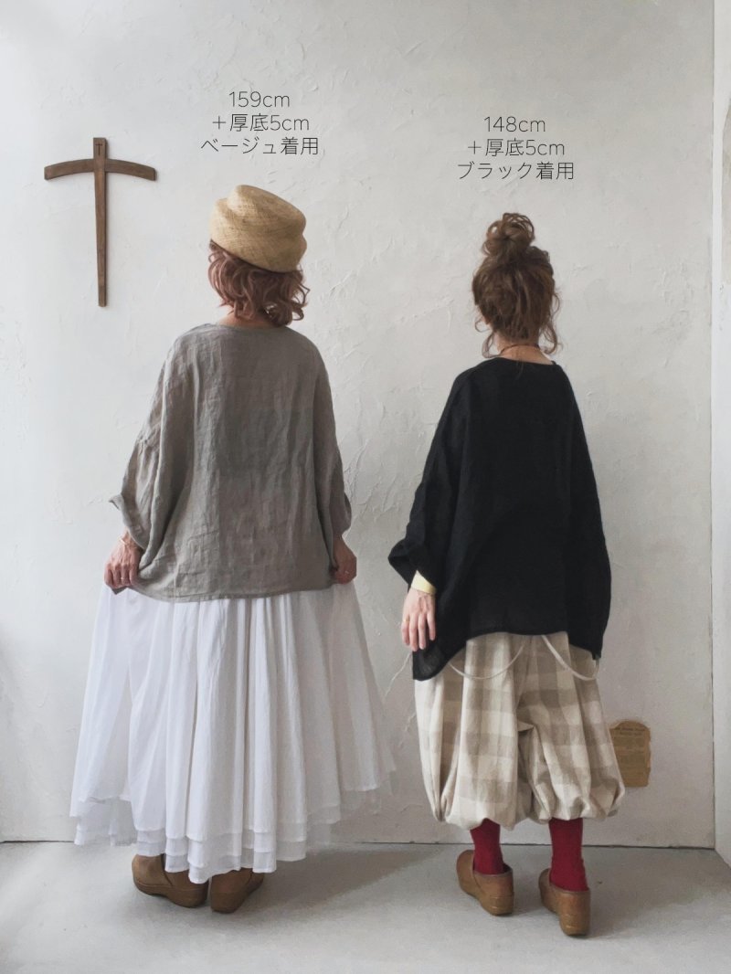 画像16: 08mab/ボイルリネン 後ろ下がりブラウス（2color） (16)
