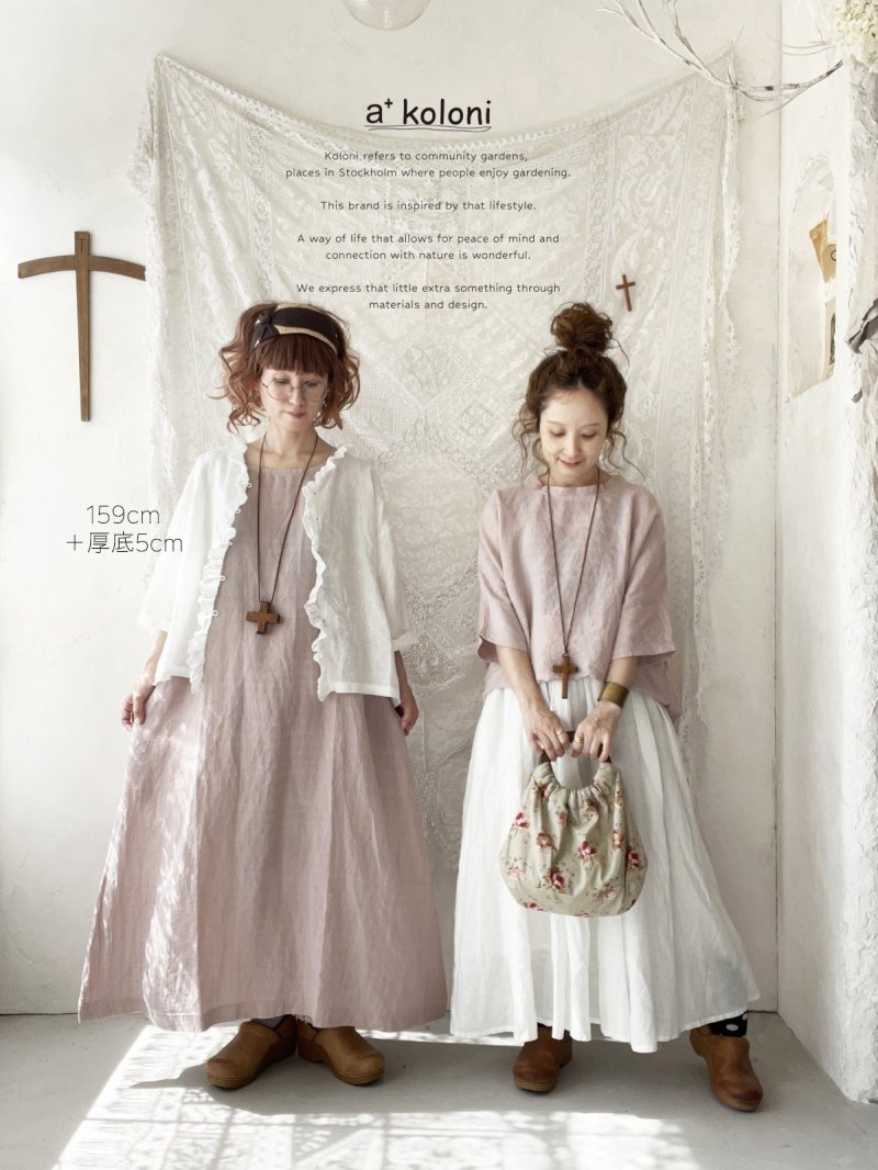 画像4: a+koloni／東炊きリネンノースリーブワンピース（4color） (4)