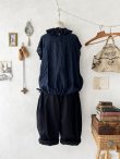 画像8: MARCHE' DE SOEUR／フローフリルのフレンチ袖ブラウス・ダークネイビー (8)