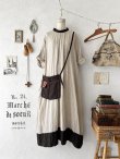 画像1: MARCHE' DE SOEUR／種蒔のワンピース・薄生成り×チョコ (1)