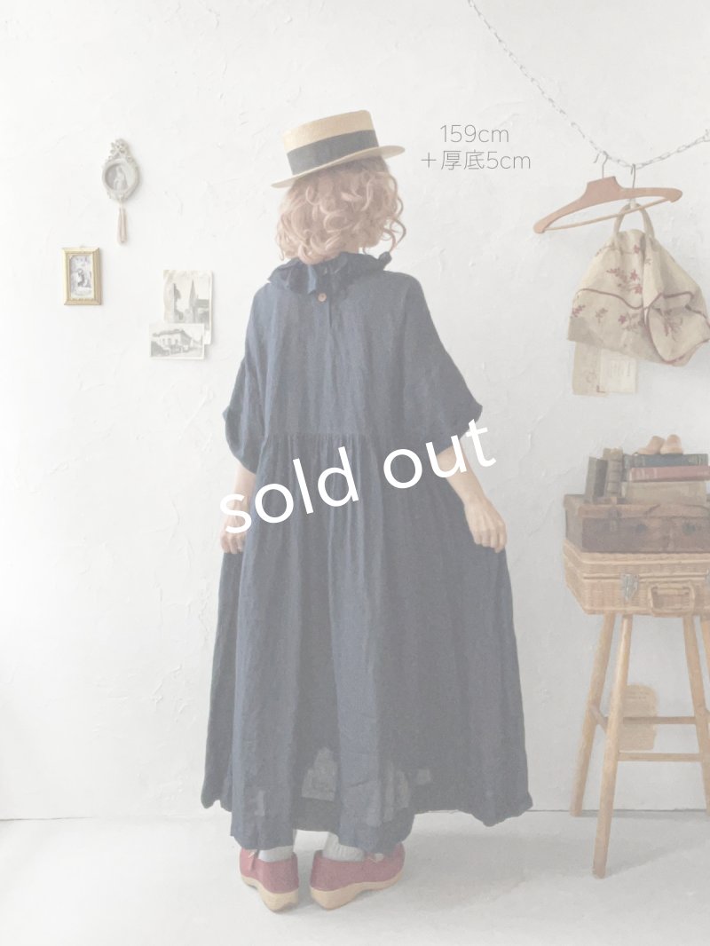 画像14: MARCHE' DE SOEUR／フローフリルワンピース・ダークネイビー (14)