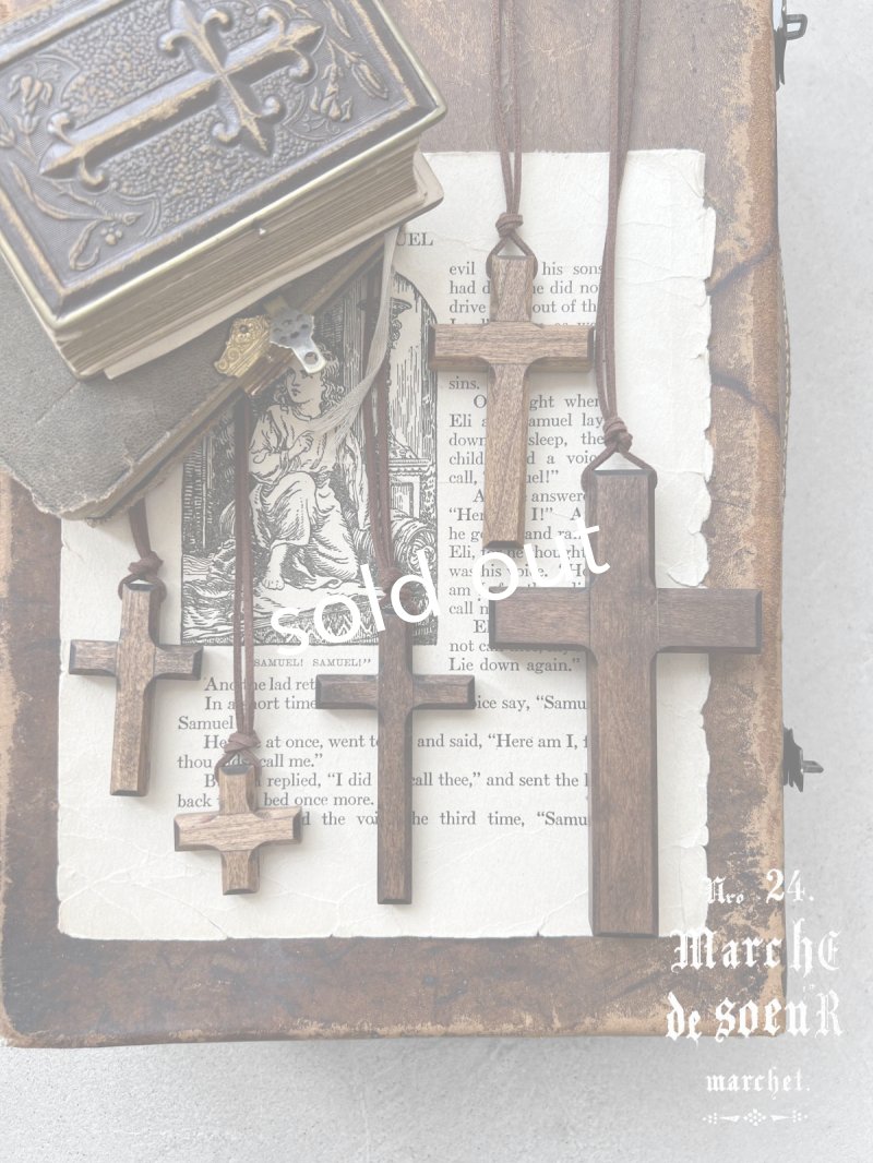 画像1: MARCHE' DE SOEUR／木の十字架ネックレス (1)